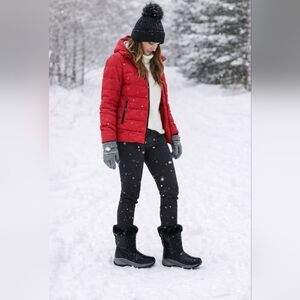 NIB Cougar Shiny Waterproof Winter Snow Rain Boots In Box